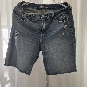 Old Navy Distressed Denim Cutoff Shorts - Medium Blue